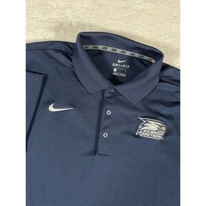 Nike Dri Fit Georgia Southern Eagles Navy Blue Polo Shirt Men's Sz Large